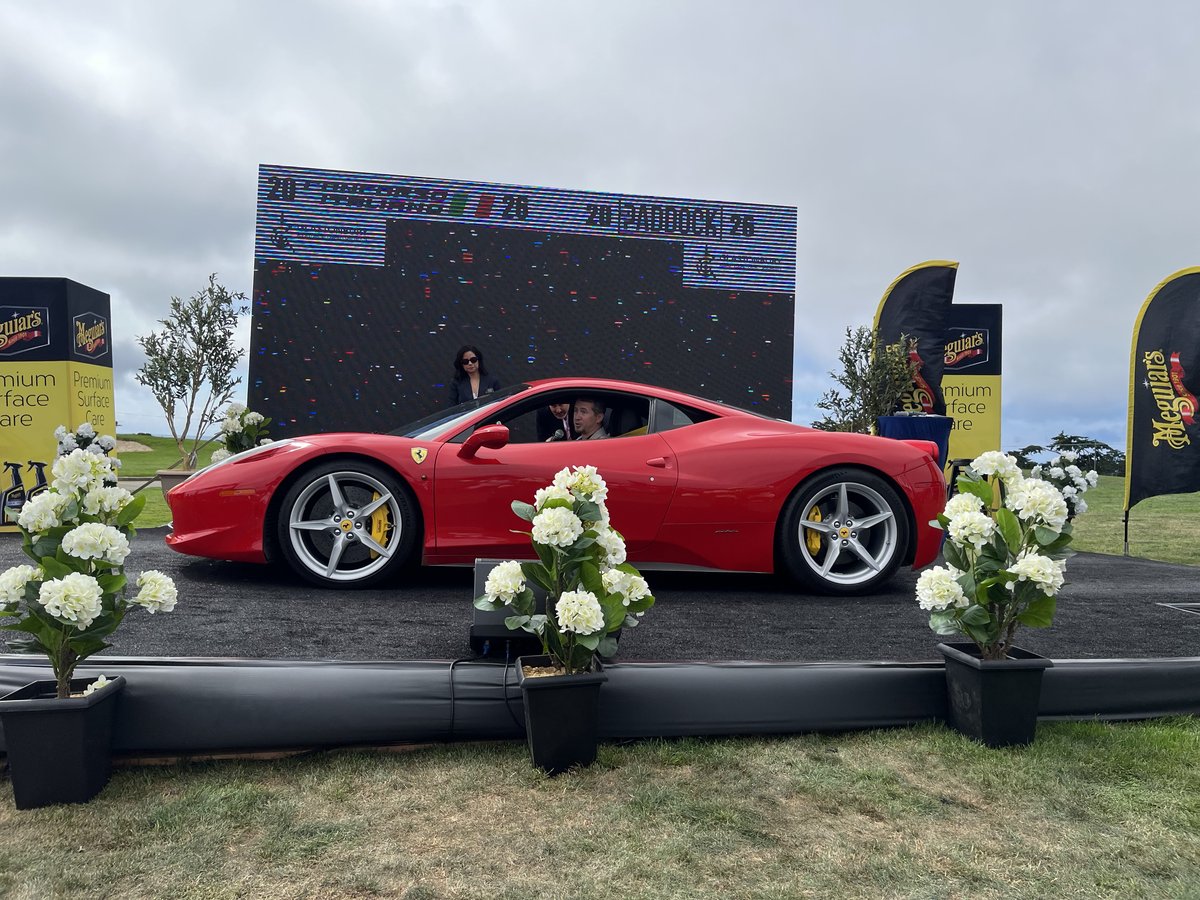 Ferrari 458 on stage at Concorso Italiano during Monterey Car Week